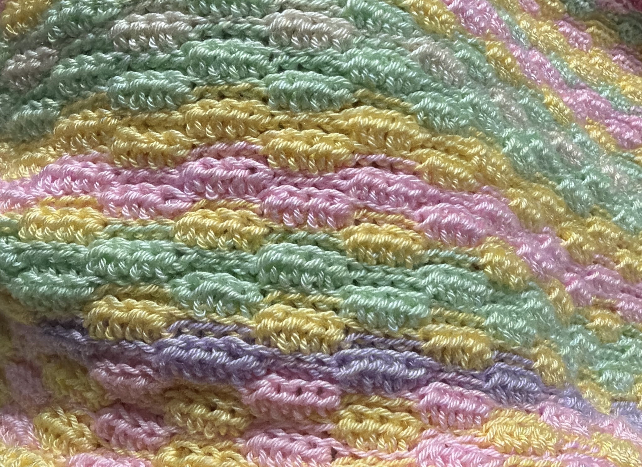 Temperature blanket sneak peak - almond stitch example